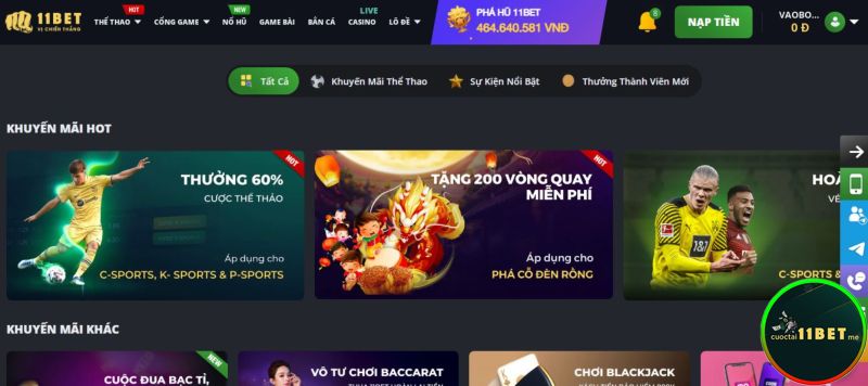 Chương trình ưu đãi đặc biệt tại 11bet net