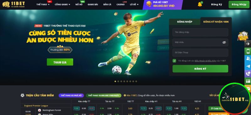 11bet tv là nhà cái cá cược online chính thức ra mắt giới cược thủ thế giới năm 2001
