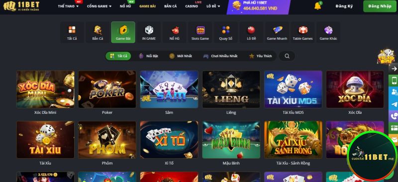 Hiện nay, 11bet win đã xây dựng hệ thống sản phẩm vô cùng đa dạng