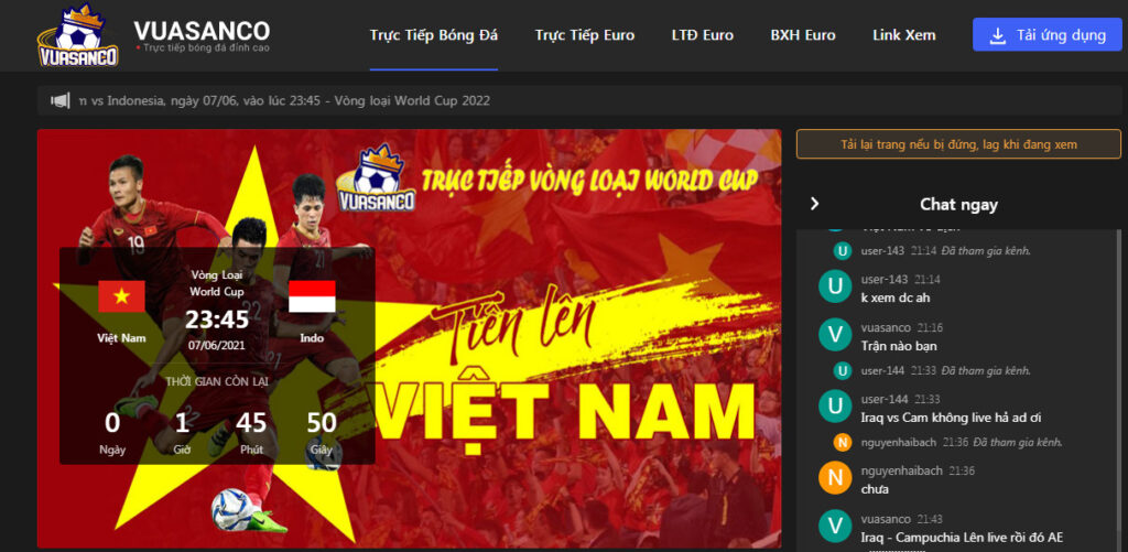 Website Vuasanco ổn định