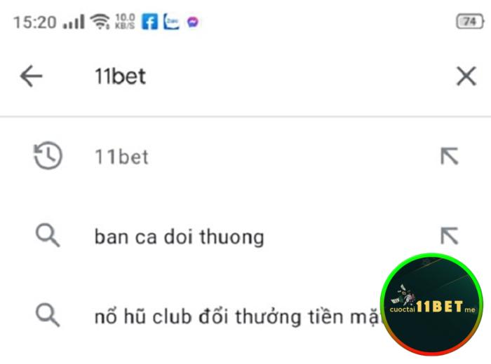 Tìm kiếm link dẫn an toàn truy cập vào 11Bet trên trình duyệt web 
