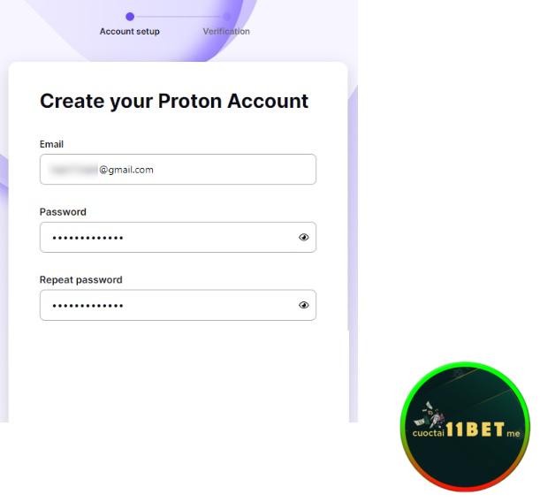 Điền thông tin để tạo tài khoản ProtonVPN