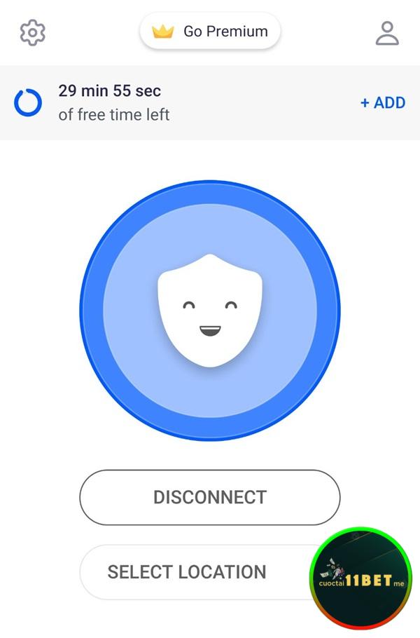 Betternet VPN kết nối thành công