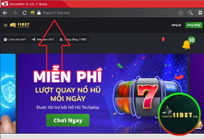 Cài app 11bet trên Laptop / Máy tính / PC bằng Droid4X giả lập Android