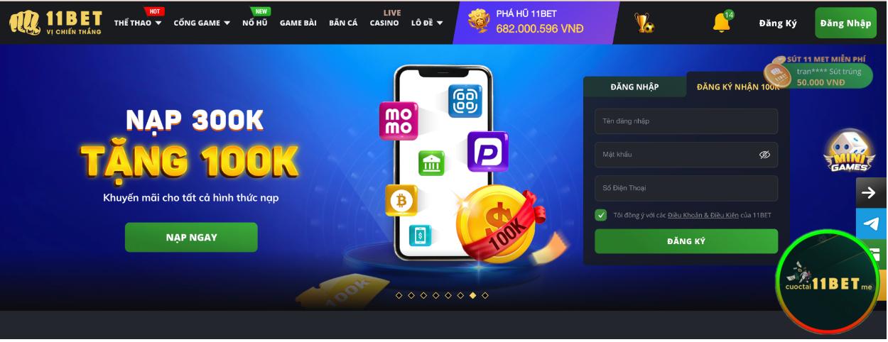 Đăng ký tài khoản và trải nghiệm cá cược tại 11bet 