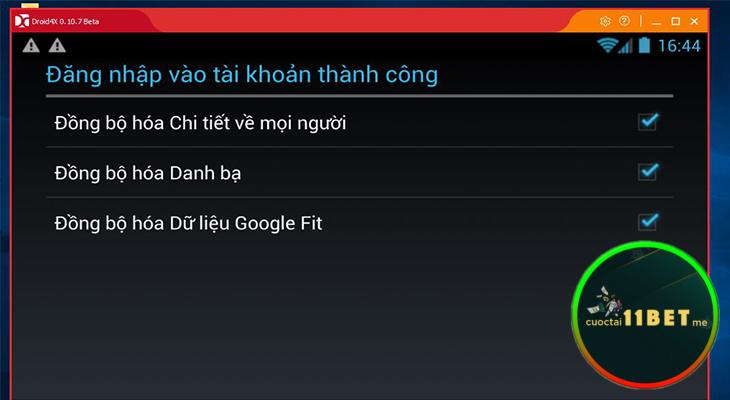 Đăng nhập tài khoản tại Droid4X thành công