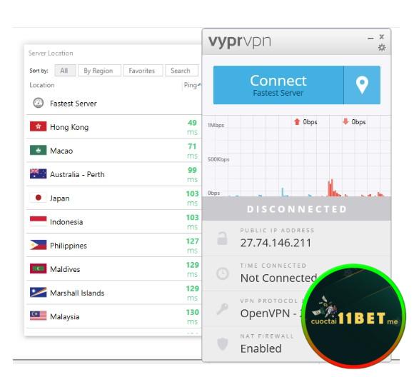 Fake IP bằng phần mềm VyprVPN