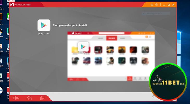 Giao diện Droid4X sau khi tải