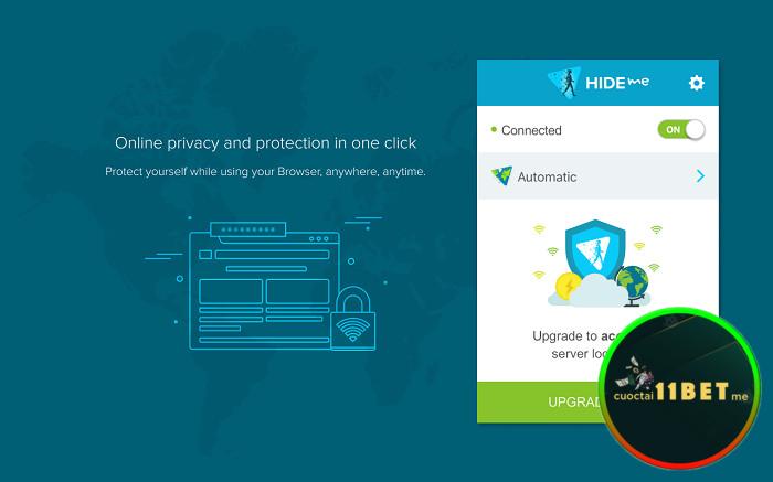 Giao diện sau khi áp dụng cách fake IP bằng Hide.me VPN thành công
