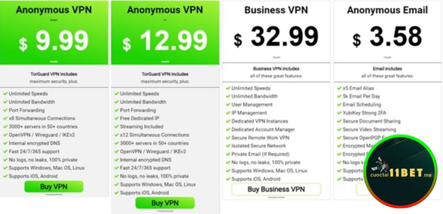 Nhấn "Buy VPN" để thanh toán
