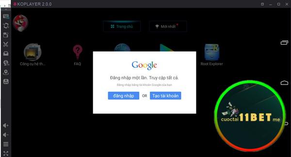 Nhấn vào ứng dụng Google và đăng nhập tài khoản