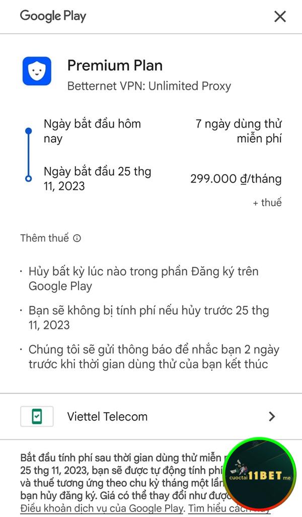 Thanh toán gói dịch vụ