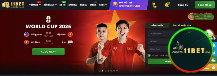 Truy cập vào 11Bet để tham gia cá cược