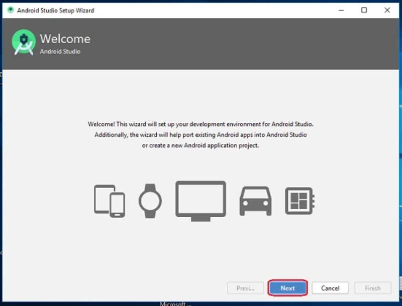 Mở phần mềm Android Studio và nhấn vào Start a new studio project